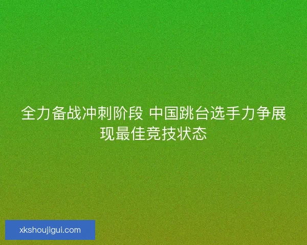 全力备战冲刺阶段 中国跳台选手力争展现最佳竞技状态